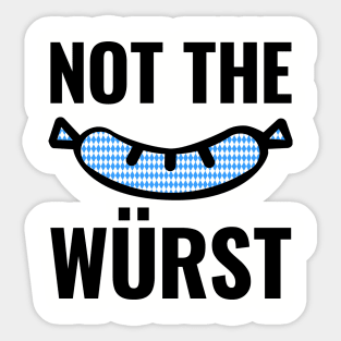 Not the Wurst (Worst) Bavarian Pattern Sticker